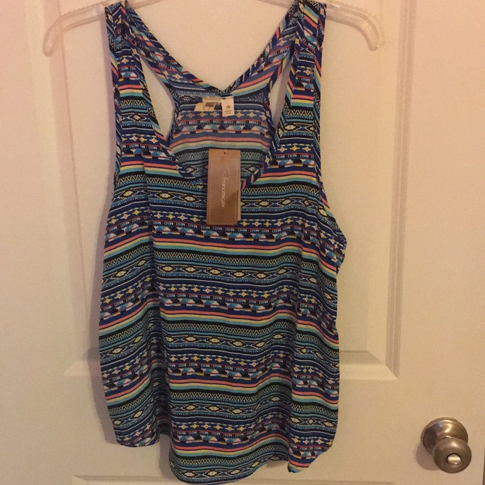 Blue print top NWT